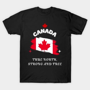 Canadian pride, True North Strong and Free T-Shirt